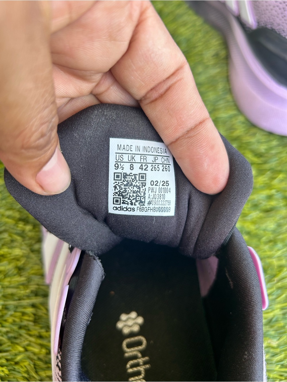Ortholite adidas Women's Lavender and Black Athletic Running Shoes - Picture 2 of 8
